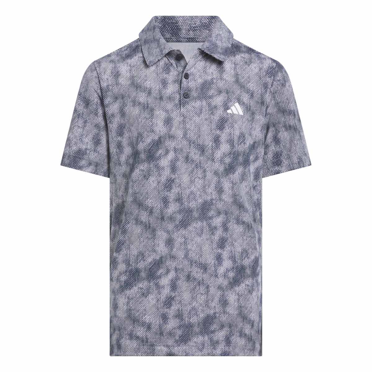 Adidas Boys Performance Textured Print Polo