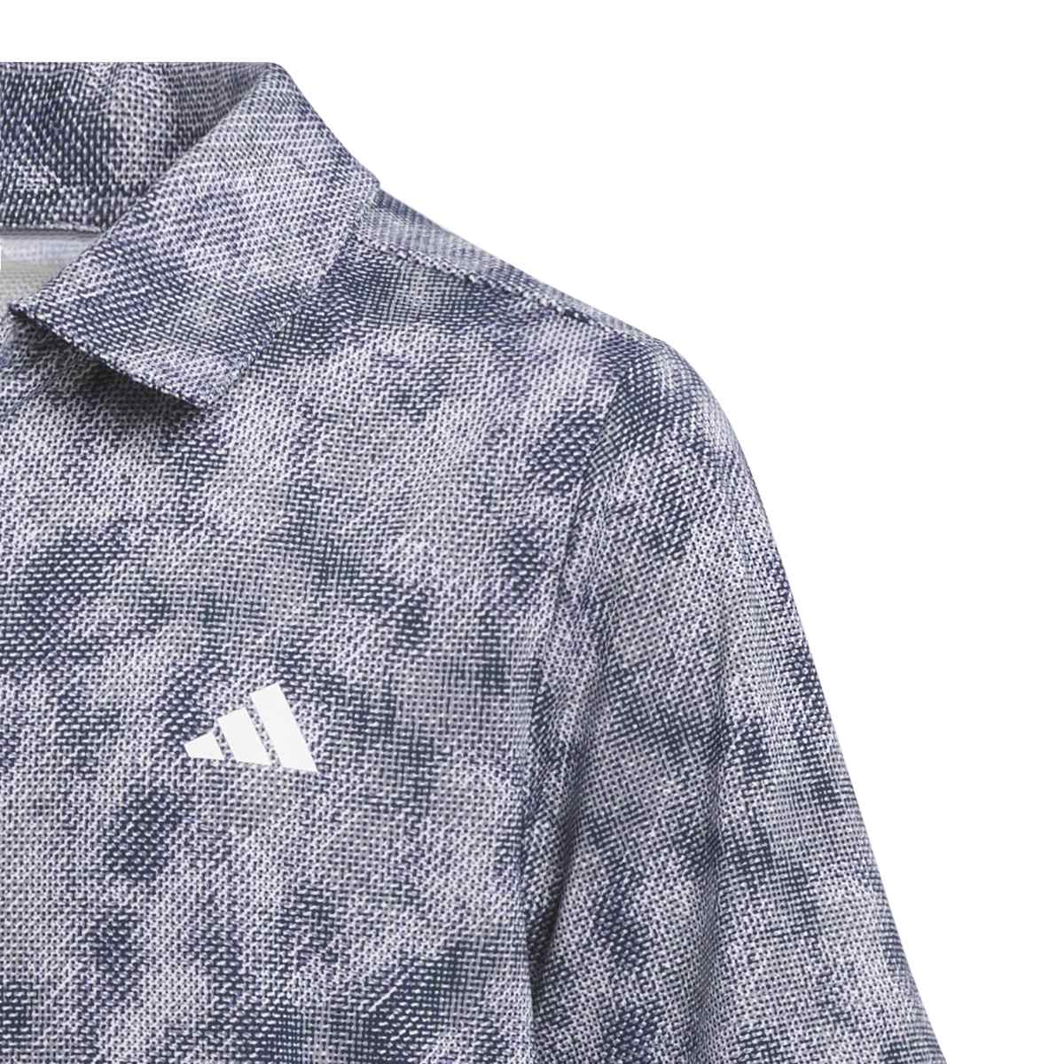 Adidas Boys Performance Textured Print Polo