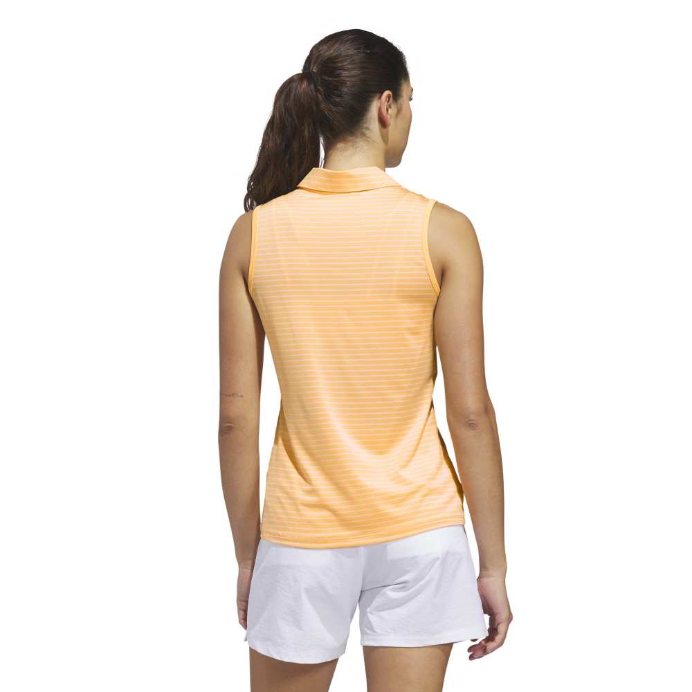 Adidas Performance Stripe Sleeveless Ladies Polo