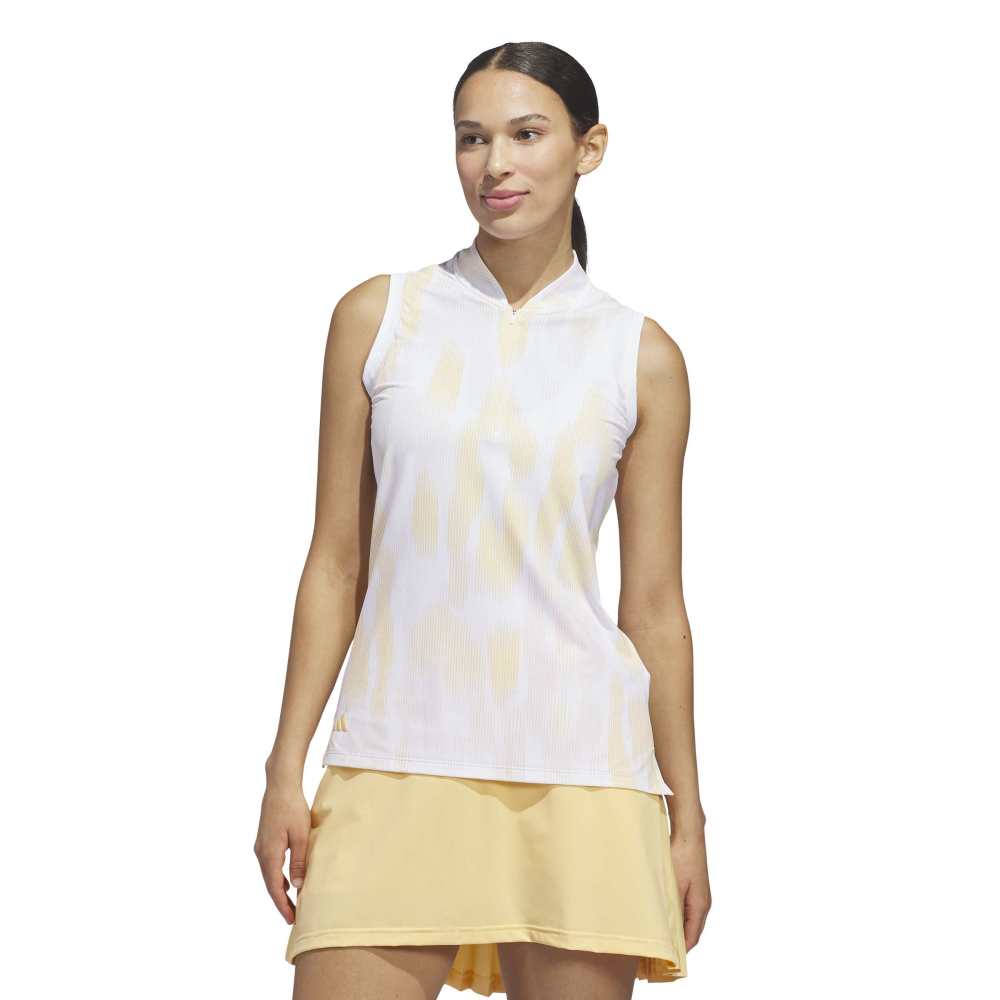 Adidas Ultimate365 Tour Printed Sleeveless Ladies Polo