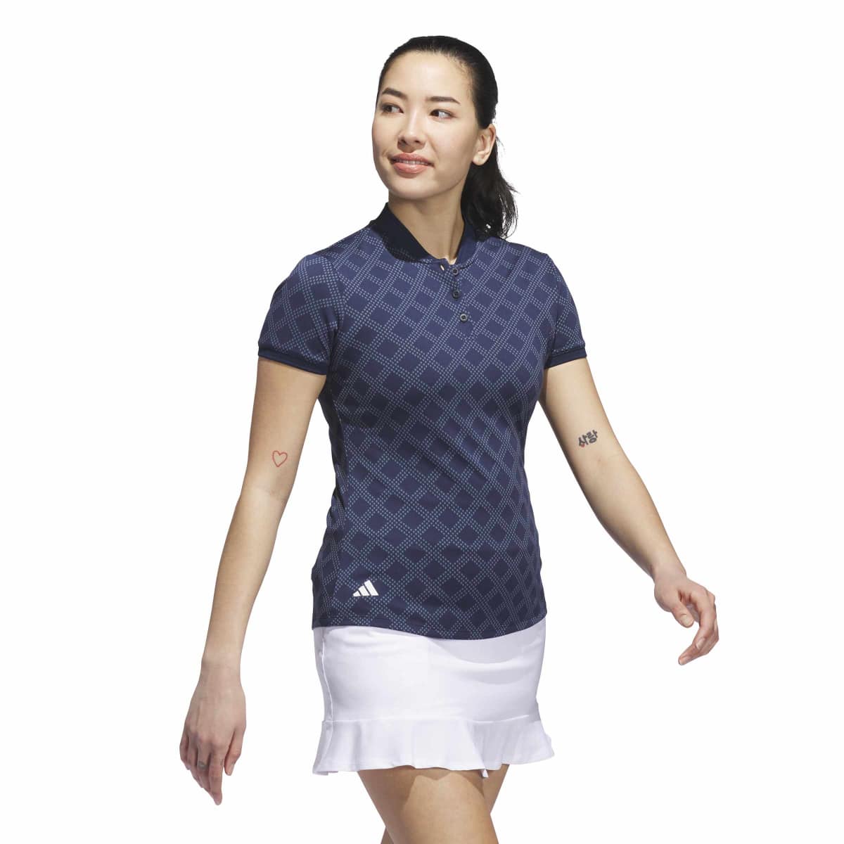 Adidas Ultimate365 Jacquard Short Sleeve Ladies Polo