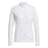 Adidas Women's Ultimate365 Printed 1/4 Zip Mock Neck Top