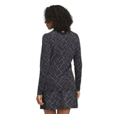 ADIDAS WOMENS ULTIMATE365 PRINTED 1/4ZIP MOCK NECK TOP