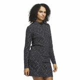 ADIDAS WOMENS ULTIMATE365 PRINTED 1/4ZIP MOCK NECK TOP