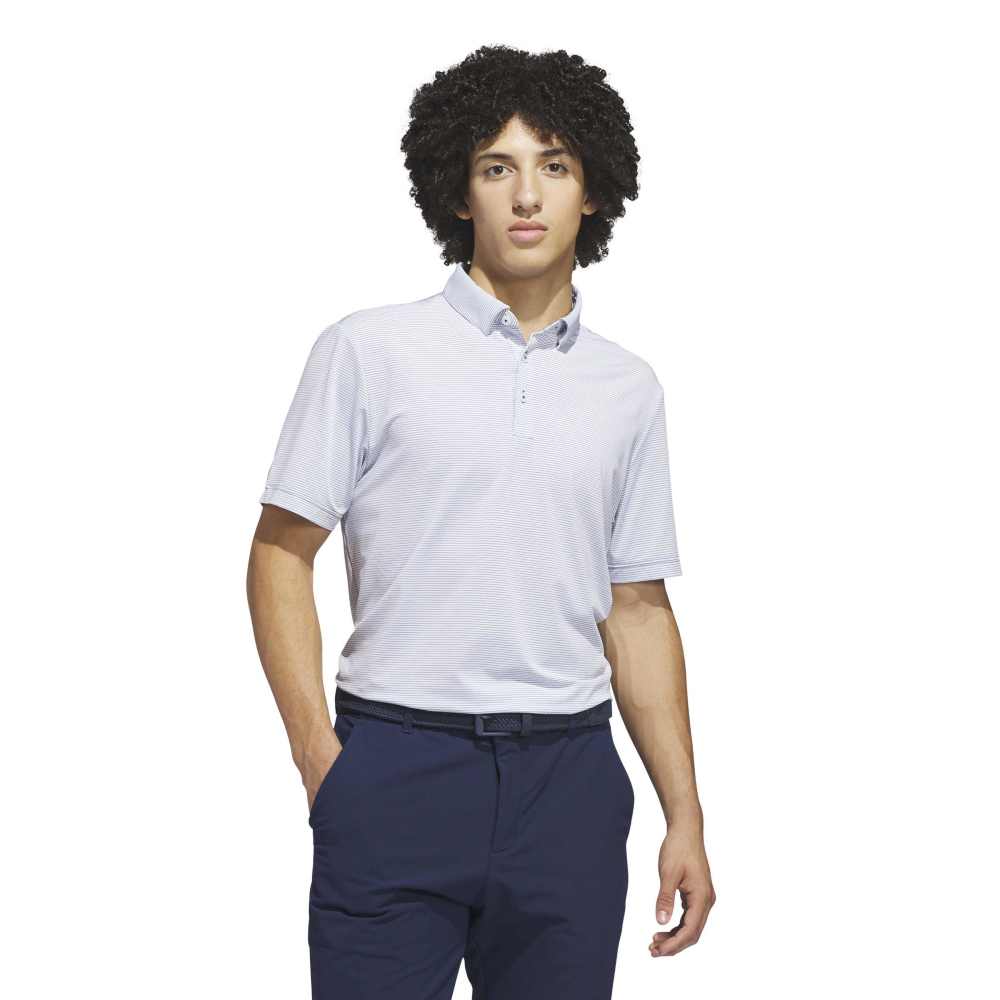 ADIDAS MENS ULTIMATE365+ PENCIL STRIPE CLIMACOOL POLO
