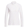 Adidas Ultimate365 Printed 1/4 Zip Long Sleeve Ladies Polo