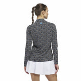 Adidas Ultimate365 Printed 1/4 Zip Long Sleeve Ladies Polo