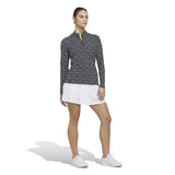Adidas Ultimate365 Printed 1/4 Zip Long Sleeve Ladies Polo