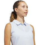 Adidas Solid Ottoman Sleeveless Polo