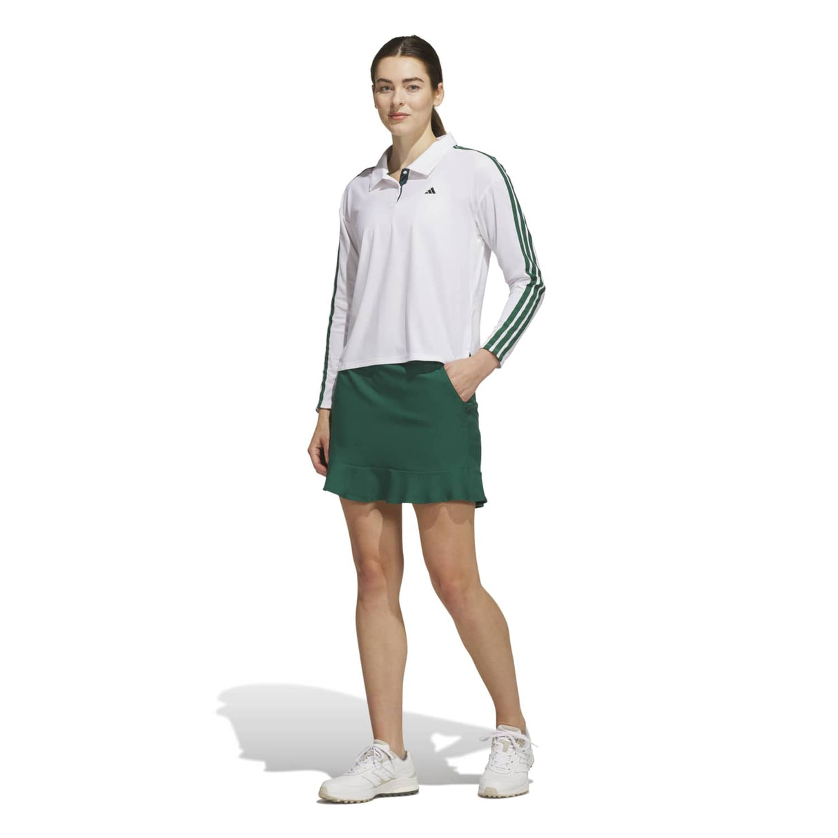 ADIDAS WOMENS 3-ST SS POLO