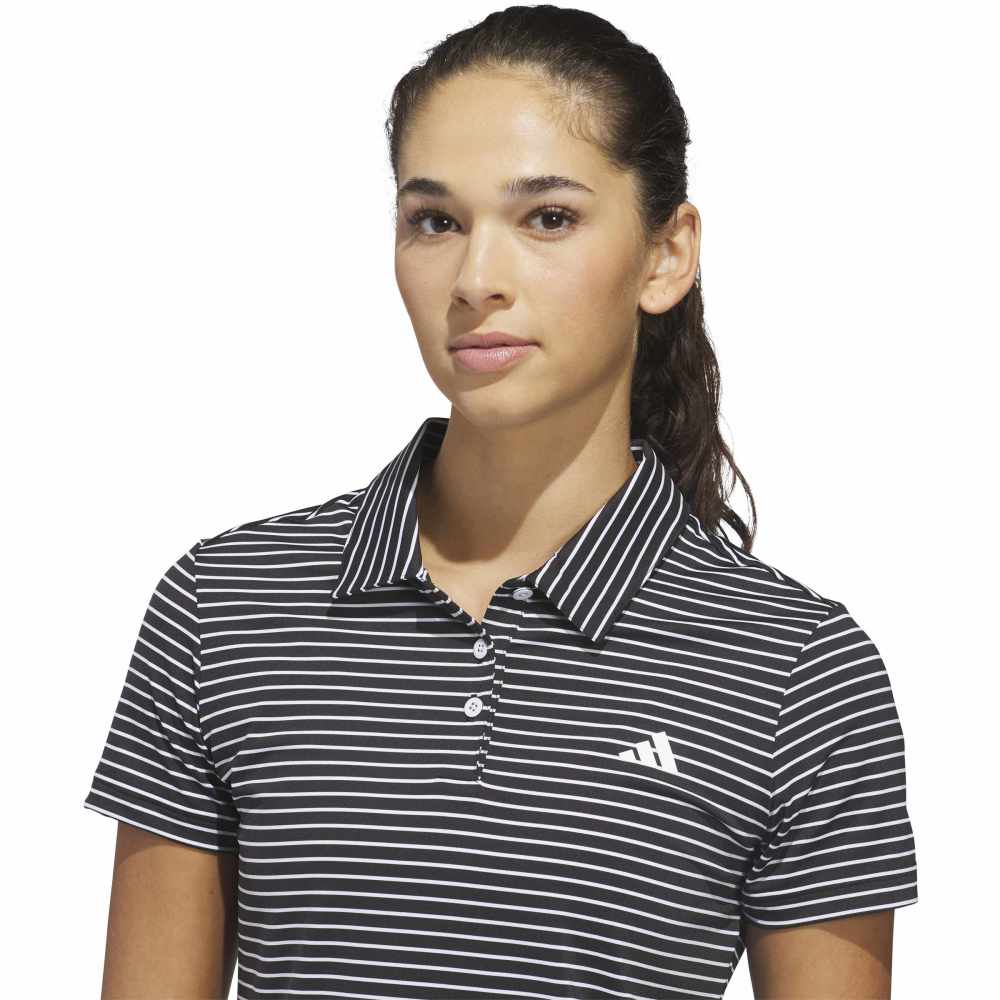 Adidas Performance Stripe Short Sleeve Polo