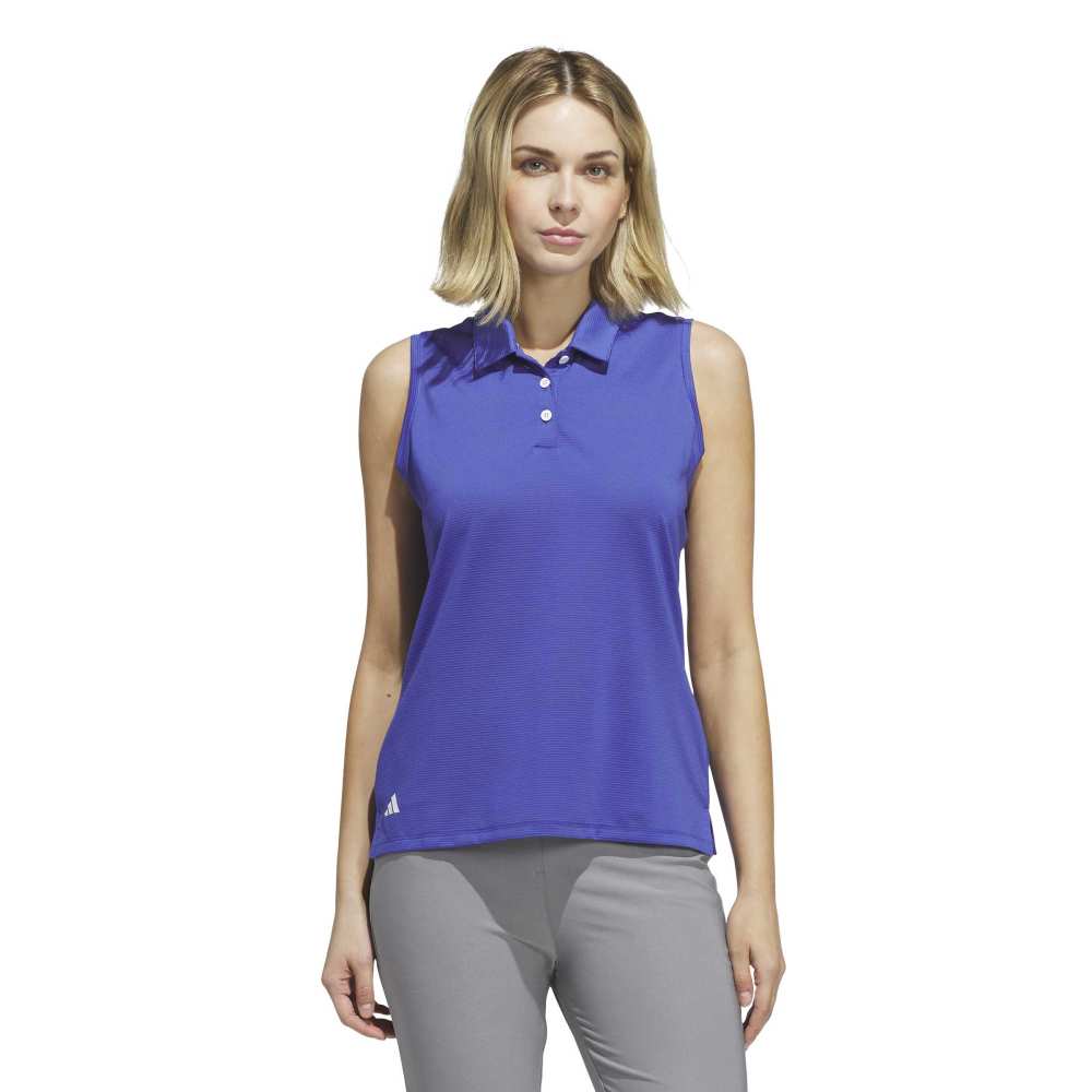 Adidas Solid Ottoman Sleeveless Polo