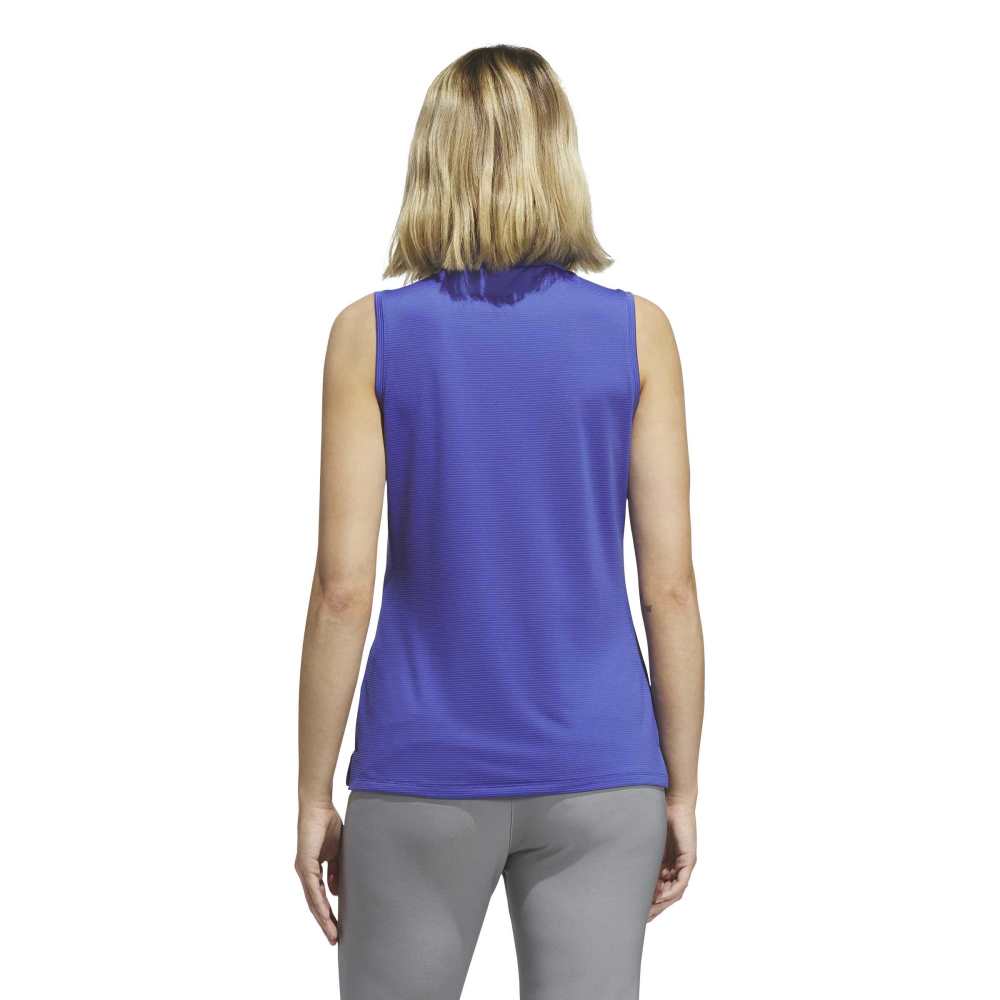 Adidas Solid Ottoman Sleeveless Polo