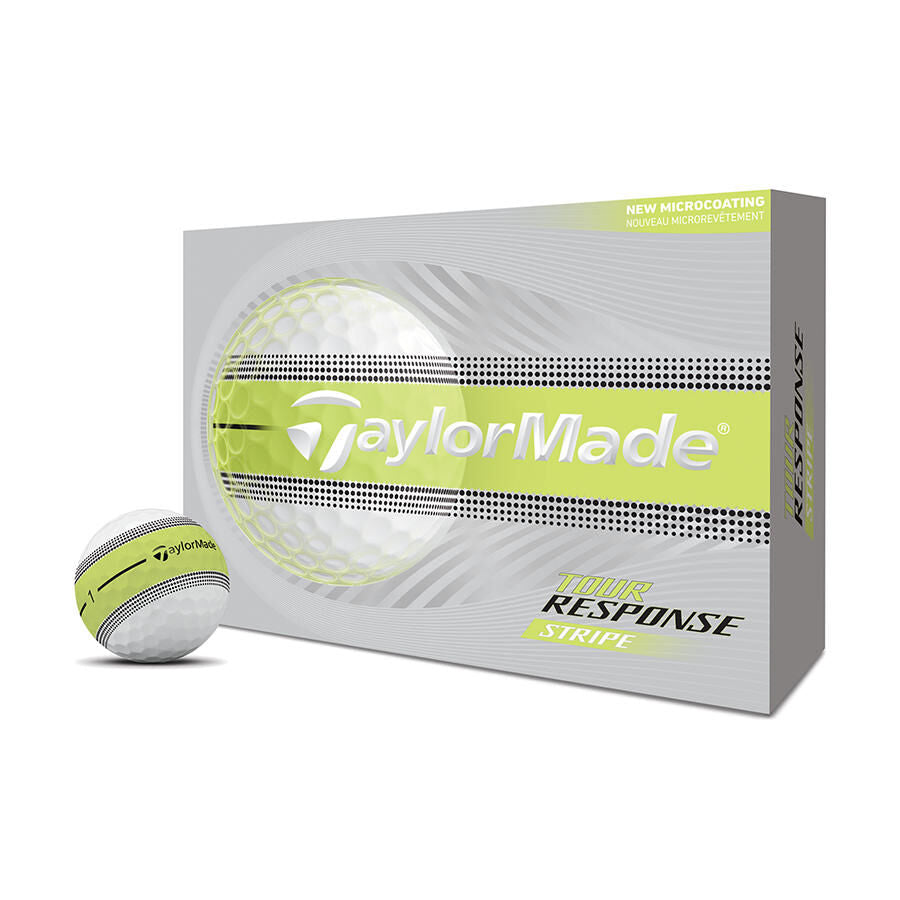 TaylorMade 2026 Tour Response Stripe Golf Balls 12pk - Neon Yellow