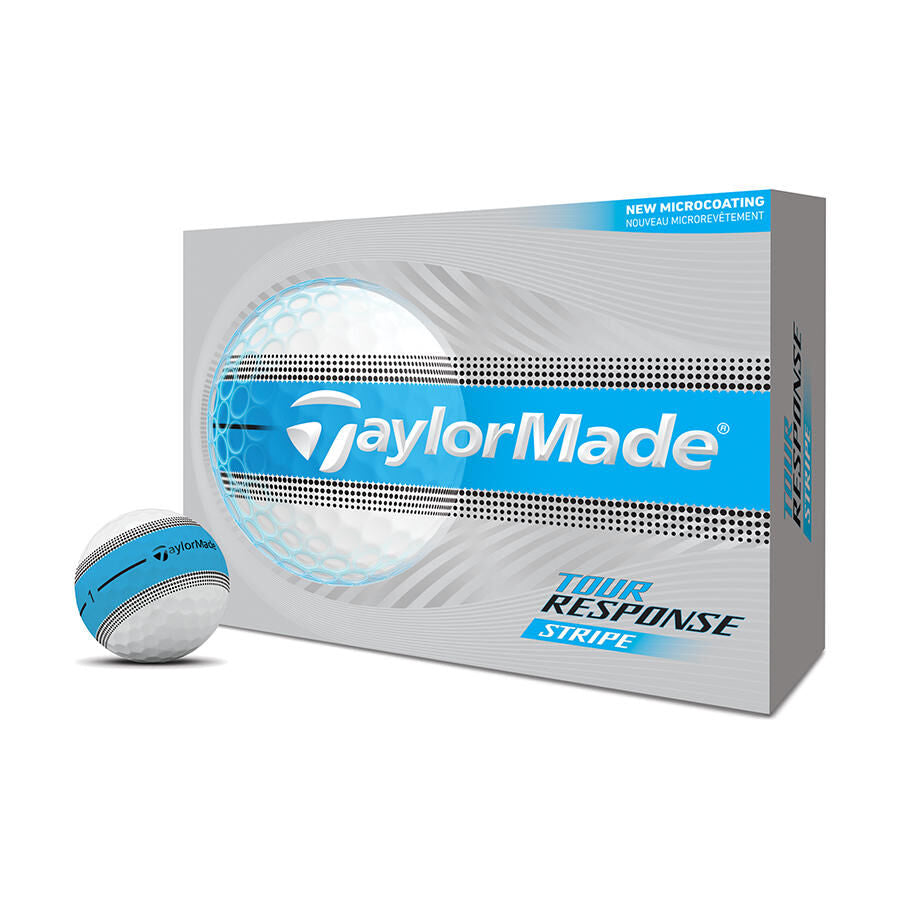 TaylorMade 2026 Tour Response Stripe Golf Balls 12pk - Neon Blue