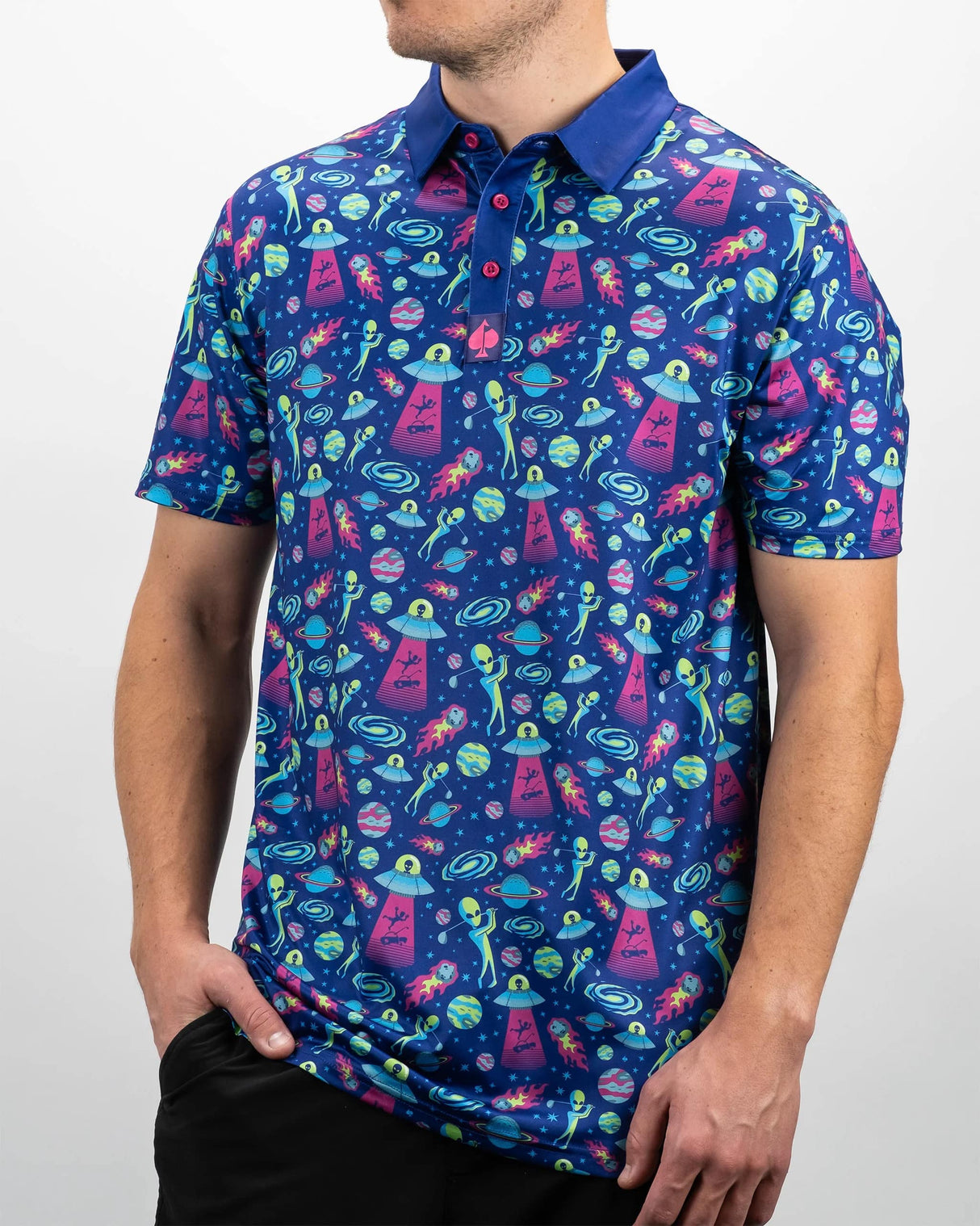 Pins & Aces Alien Invasion Polo