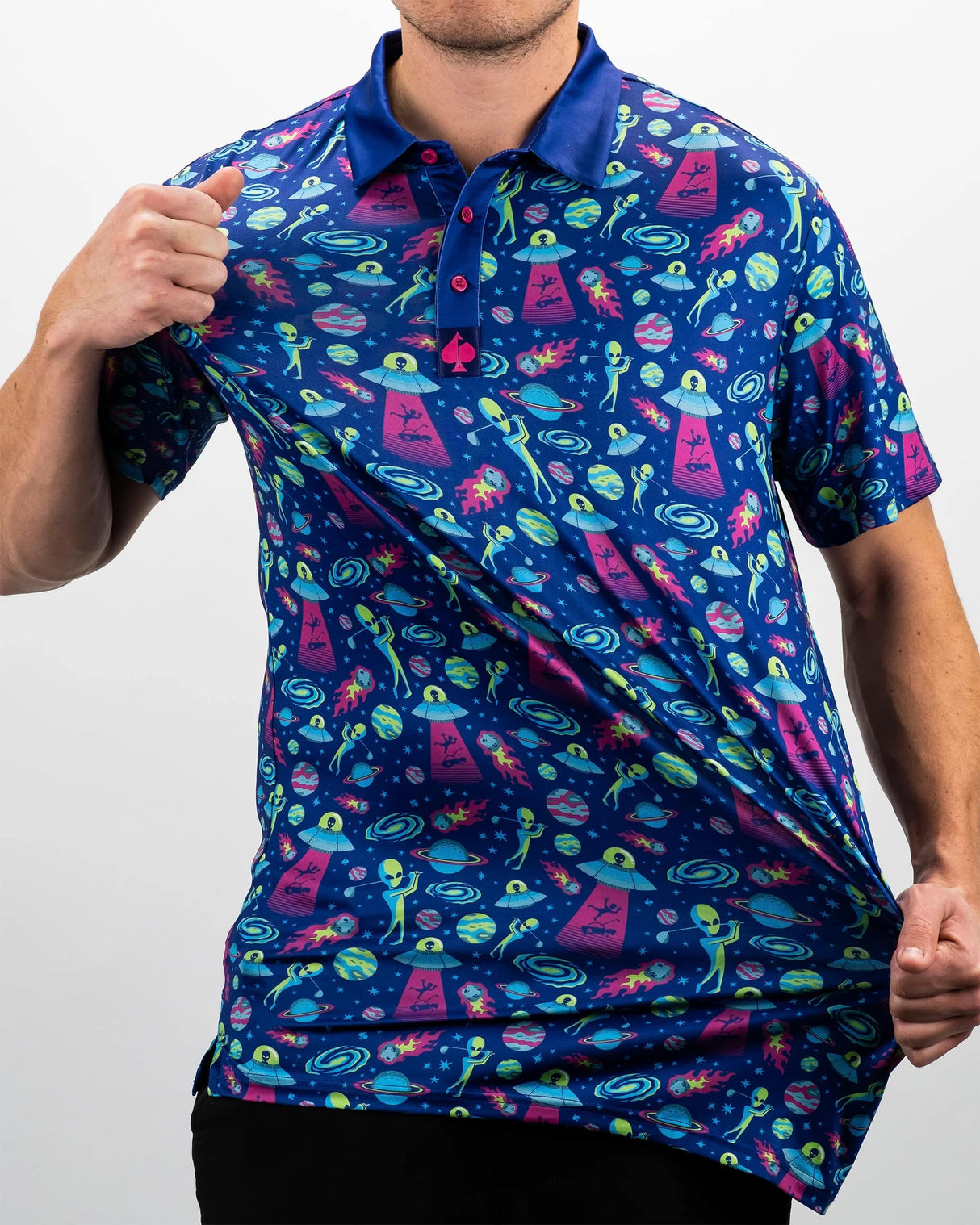 Pins & Aces Alien Invasion Polo