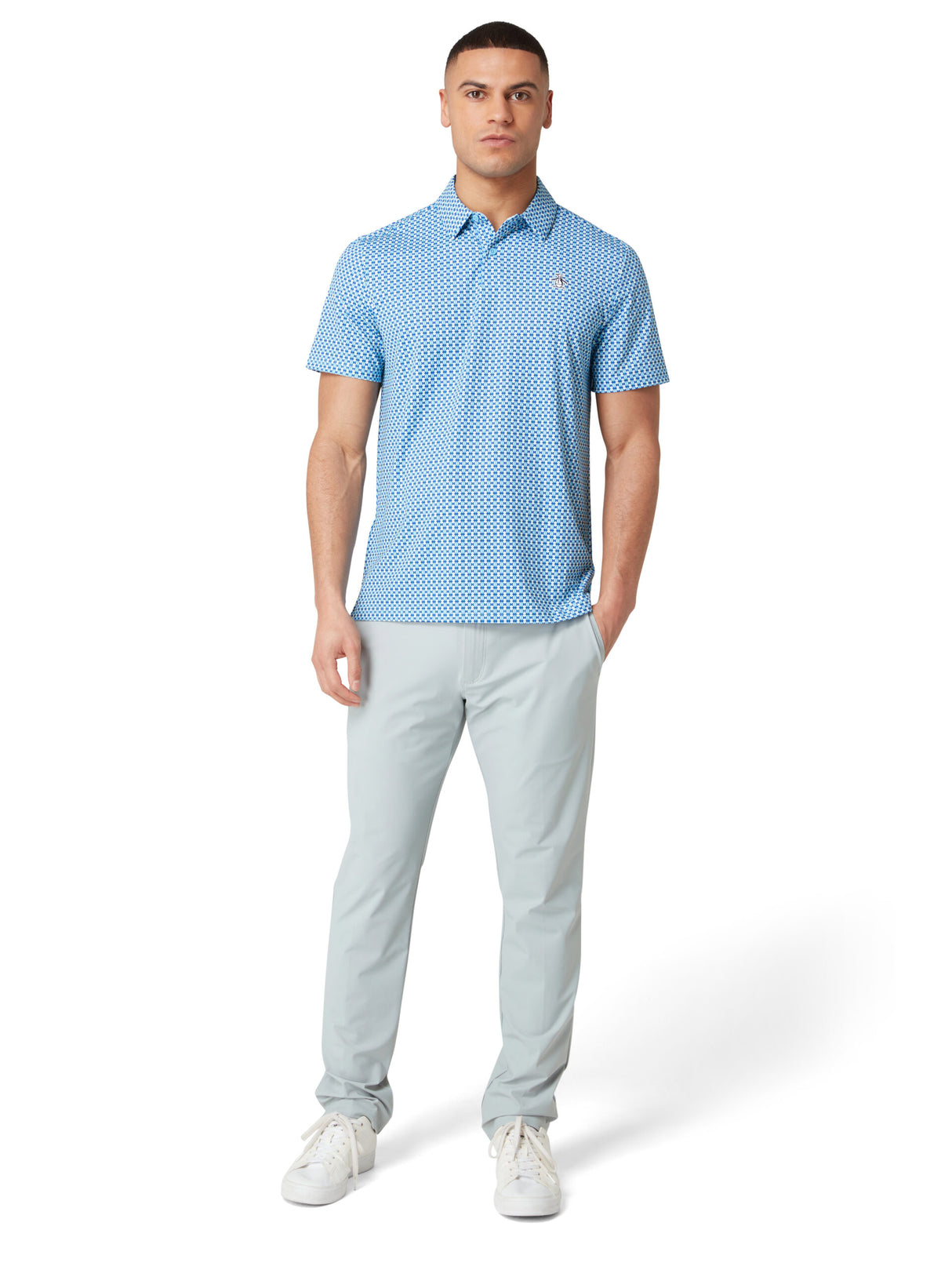 Original Penguin Pete's Bowtie Micro Print Polo