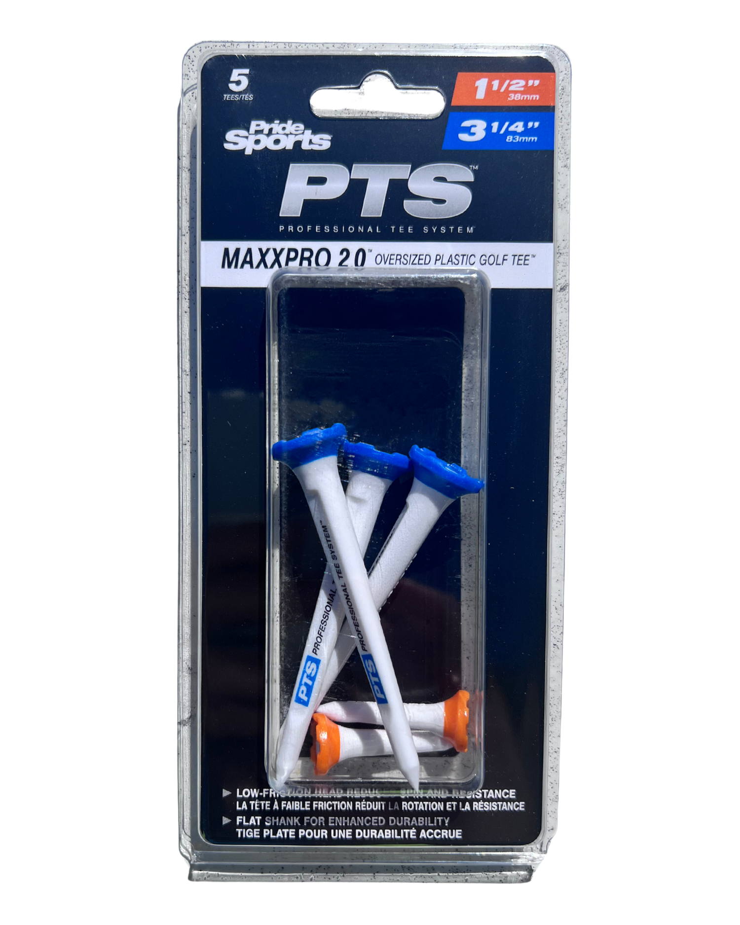 Pride Maxxpro 2.0 Oversize Precision Tee System Plastic Tee Combo 5pk (2 x 1-1/2, 3 x 3-1/4)