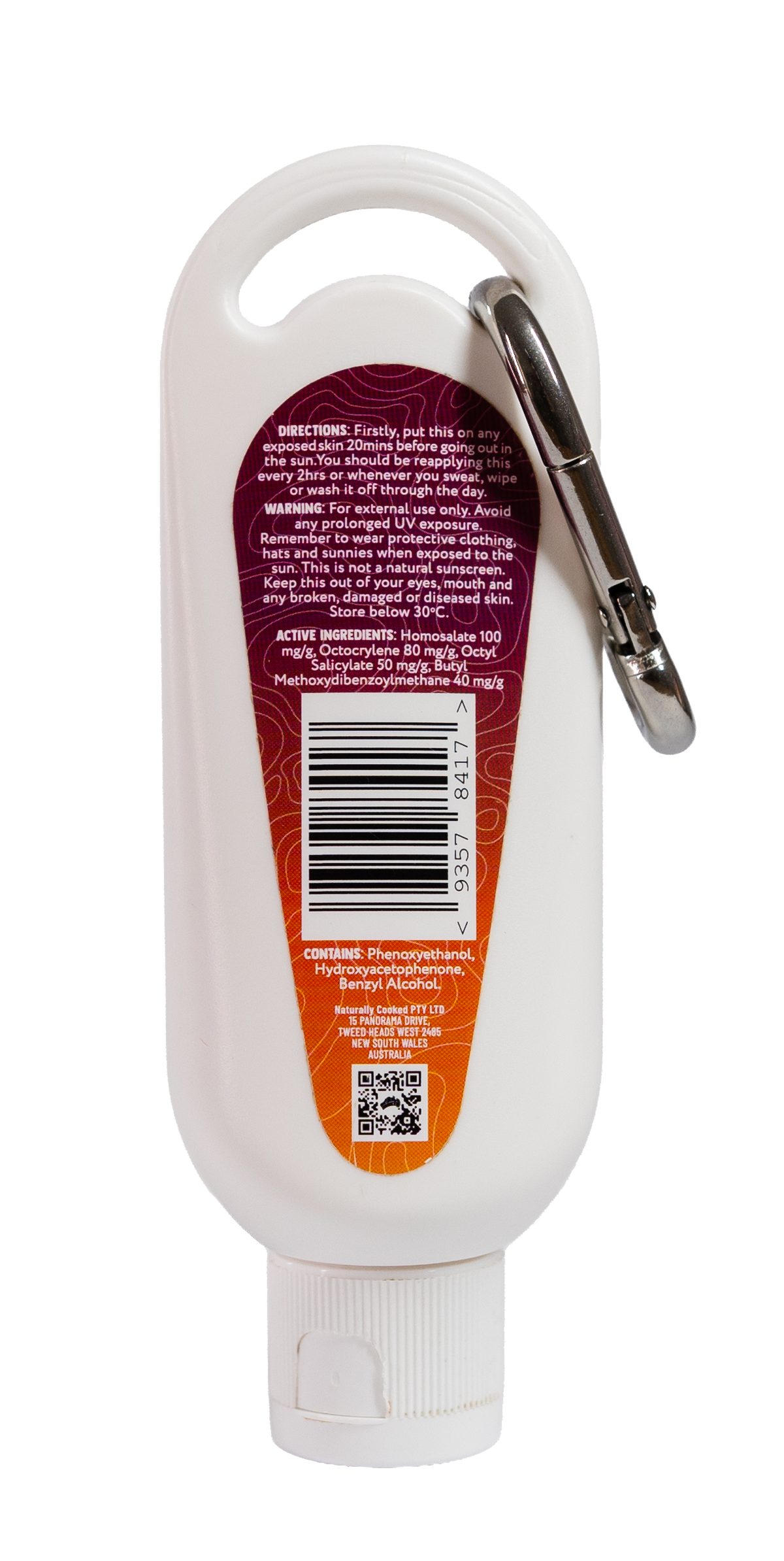 Naturally Cooked SPF50+ 60ml Tube Sunscreen