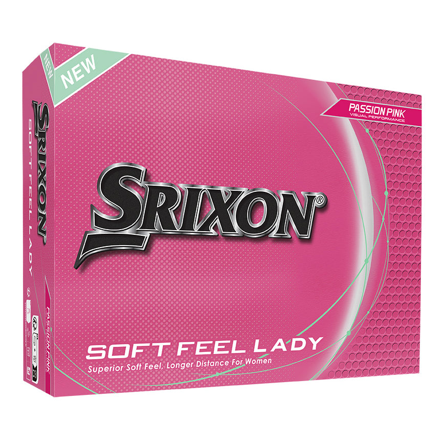 Srixon 2025 Soft Feel Lady 9 12Pk Golf Balls - Pink