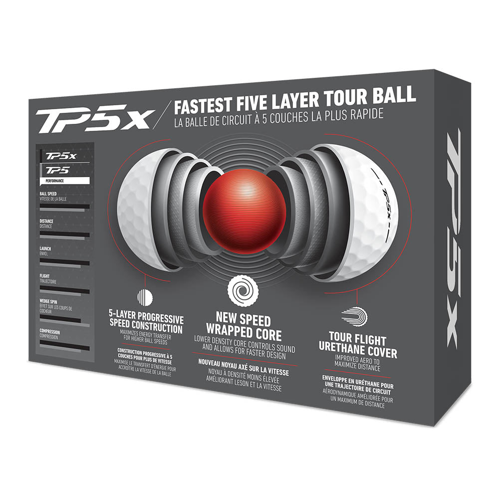TaylorMade 2024 TP5x Golf Balls 12pk - White