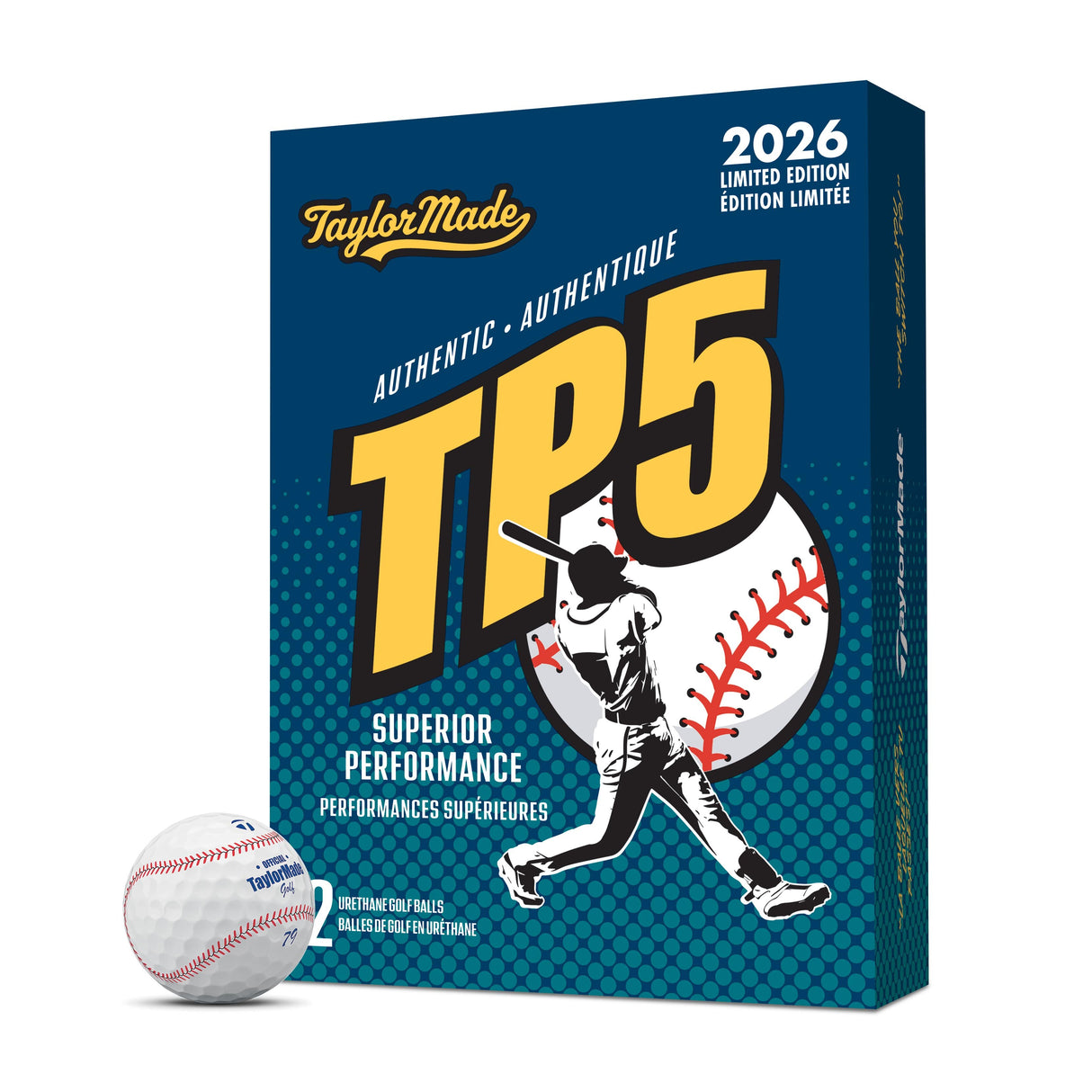 TaylorMade 2026 TP5 PIX Baseball 12PK - White/Red