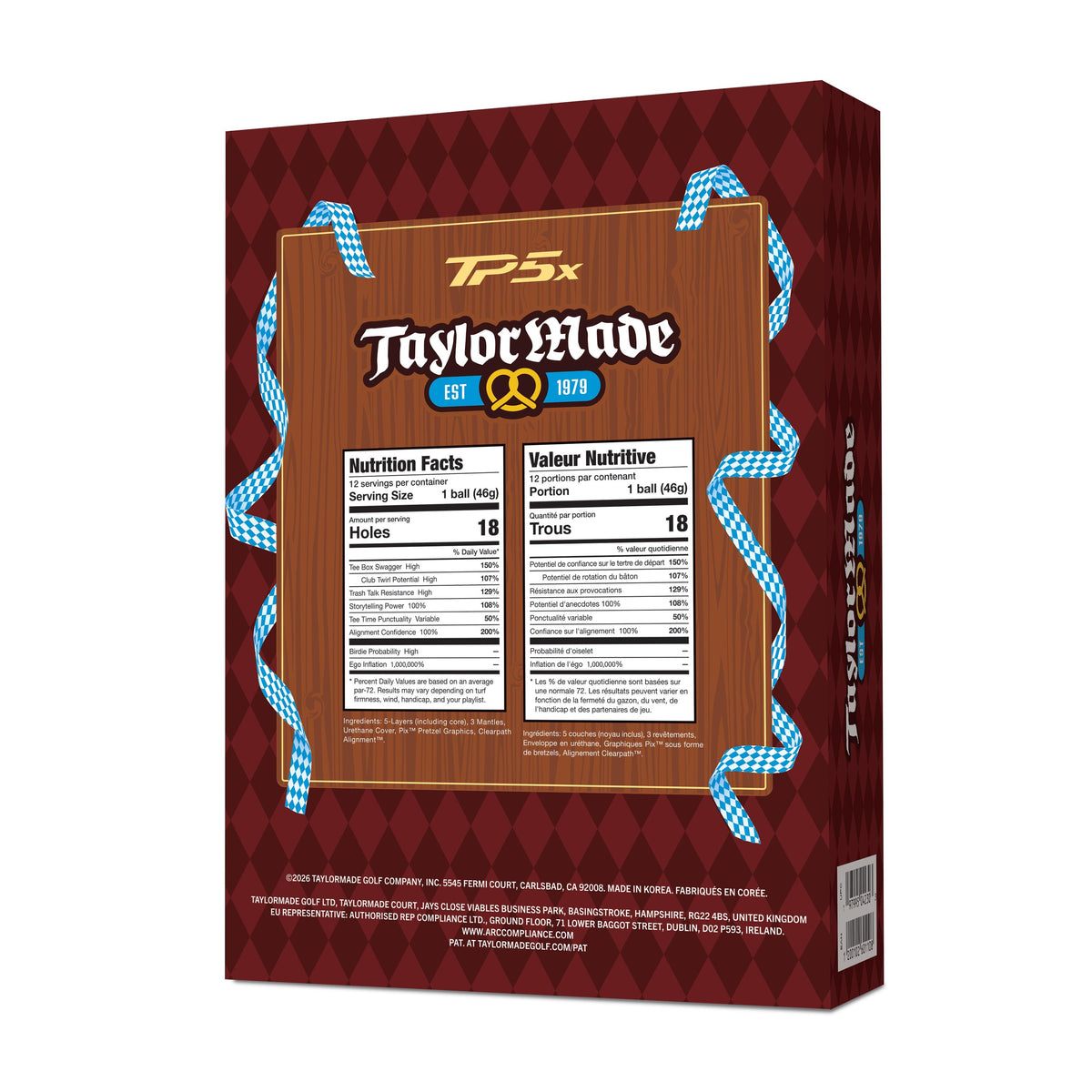 TaylorMade 2026 Limited Edition TP5x Pix Pretzel Golf Balls 12pk