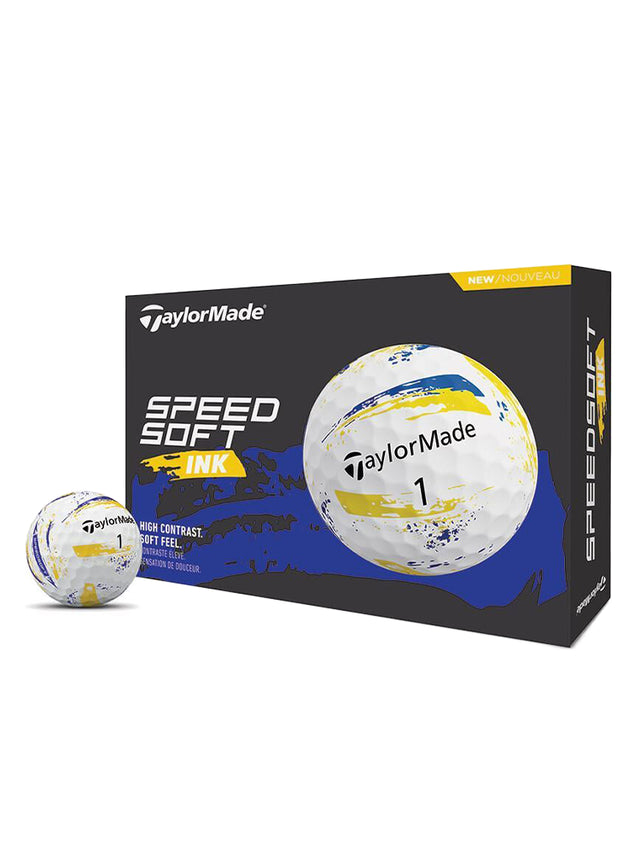 TaylorMade 2026 Speedsoft Ink Golf Balls 12pk - Yellow/Blue