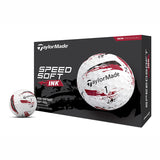 TaylorMade 2026 SpeedSoft Ink Golf Balls 12pk - Black/Red
