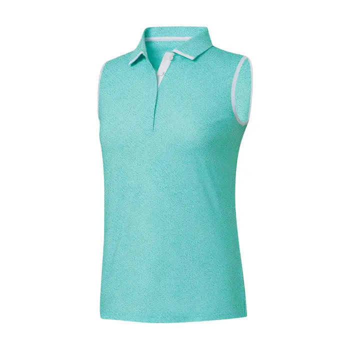 FOOTJOY WOMENS DOT PRINT SLEEVELESS POLO