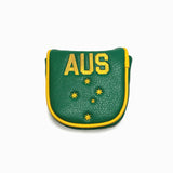 GolfCraft Australia Mallet Putter Headcover - Green/Gold