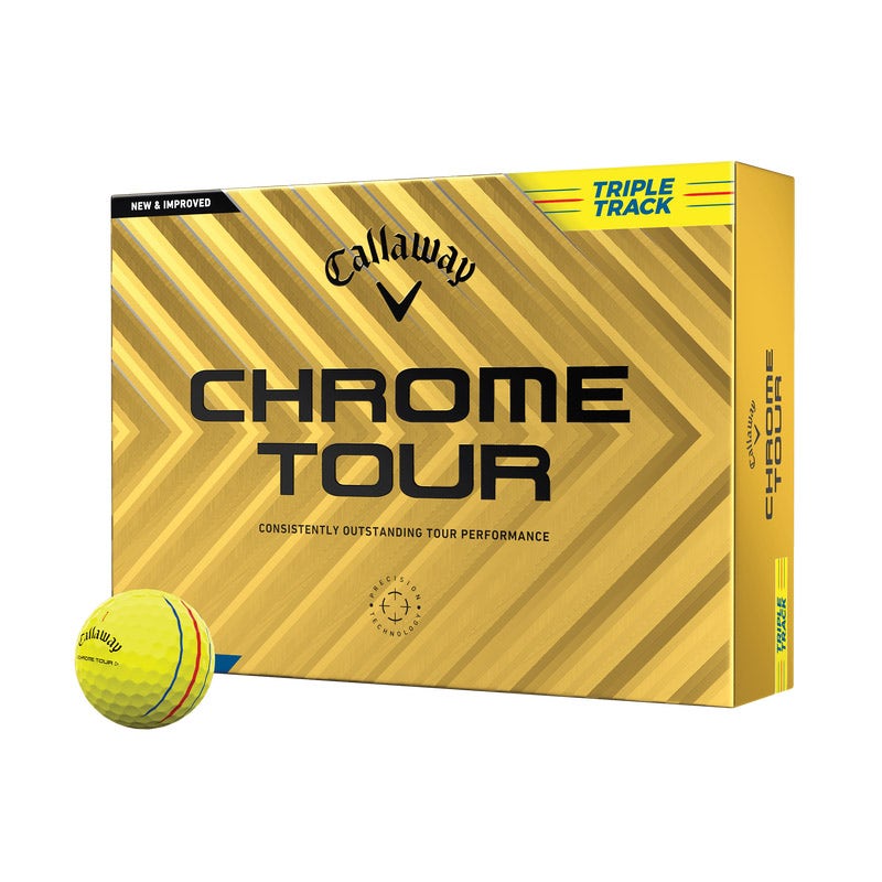 Callaway 2024 Chrome Tour Triple Track Golf Balls 12pk - Yellow
