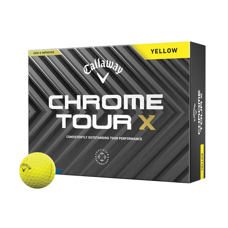 Callaway Chrome TourＸ　 イエロー　2ダース Callaway 2024 Chrome Tour X Golf Balls 12pk - Yellow – Drummond Golf