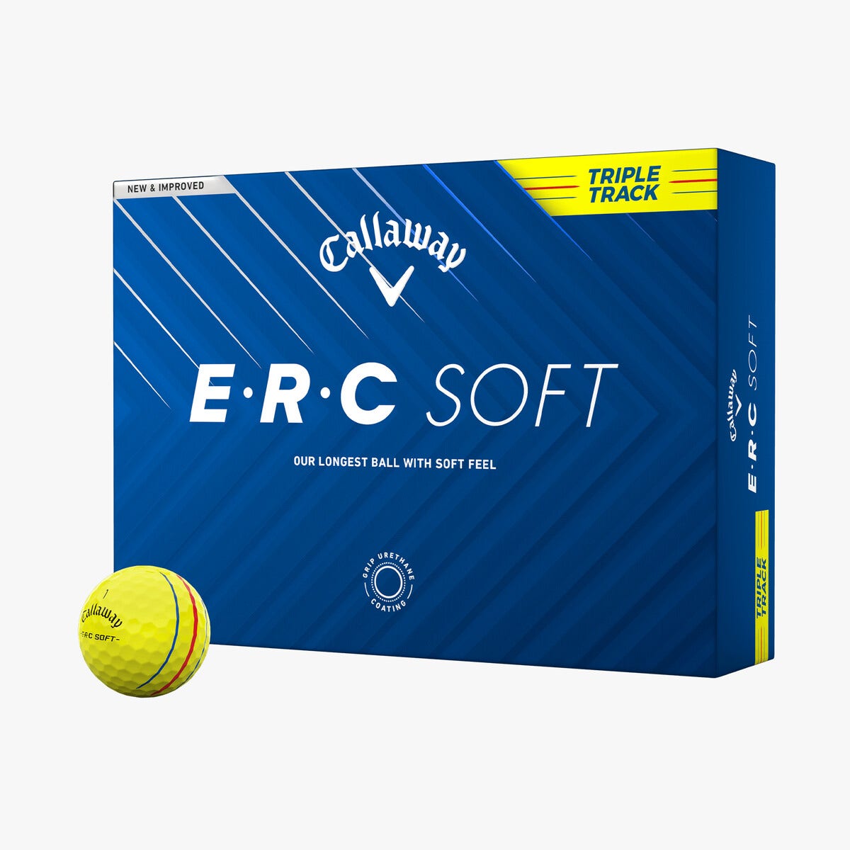 Callaway 2025 ERC Soft Triple Track Golf Balls 12pk - Yellow