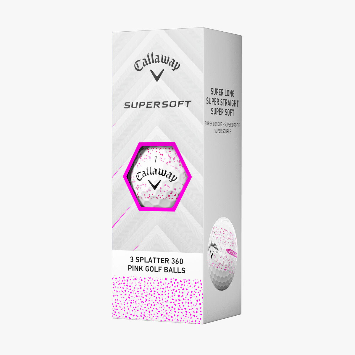 Callaway 2025 Supersoft Golf Balls 12pk - Pink Splatter