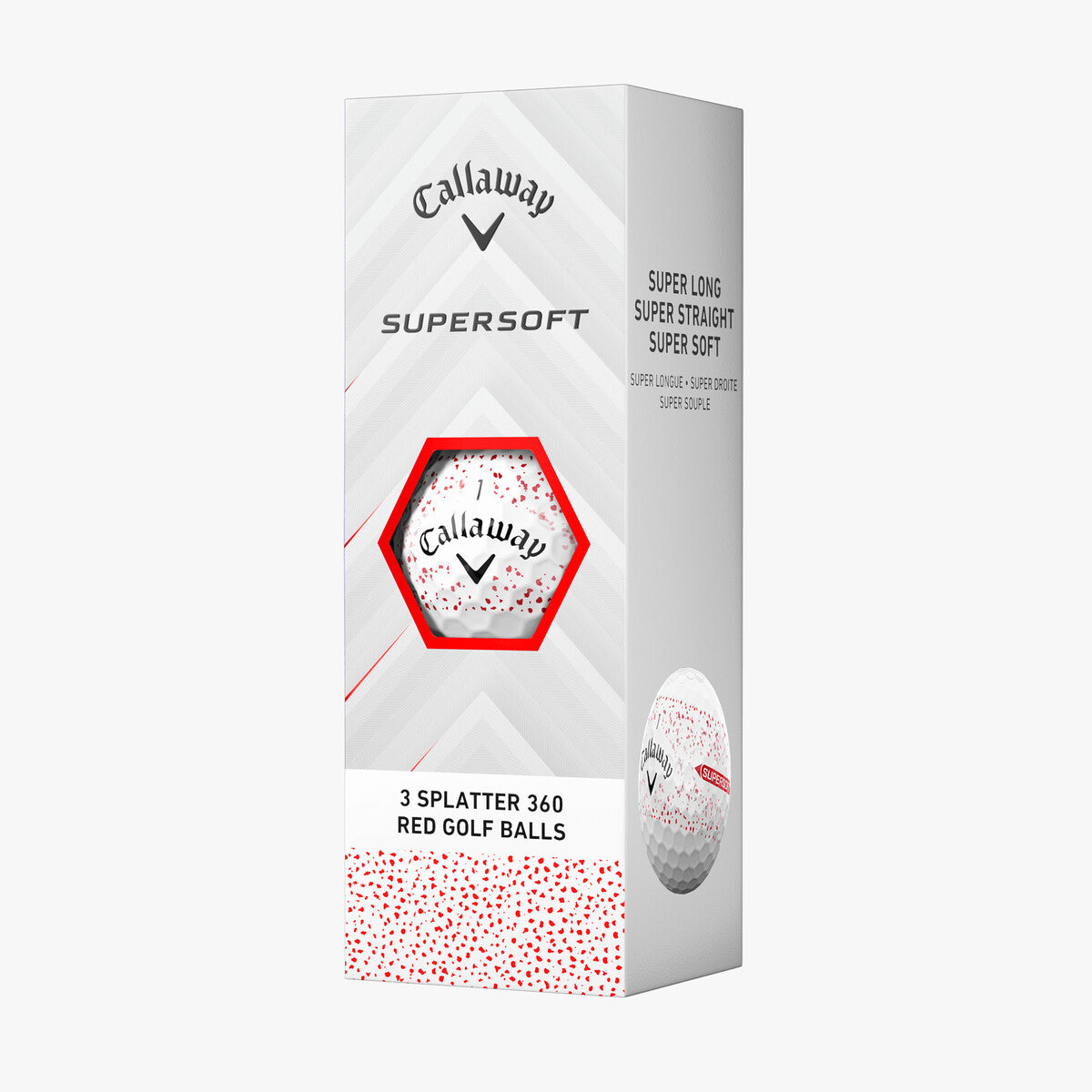 Callaway 2025 Supersoft Golf Balls 12pk - Red Splatter