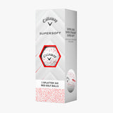 Callaway 2025 Supersoft Golf Balls 12pk - Red Splatter