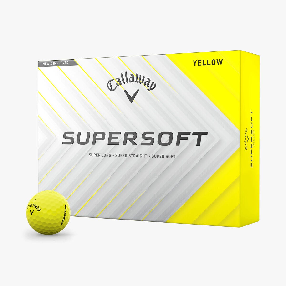 Callaway 2025 Supersoft Golf Balls 12pk - Yellow