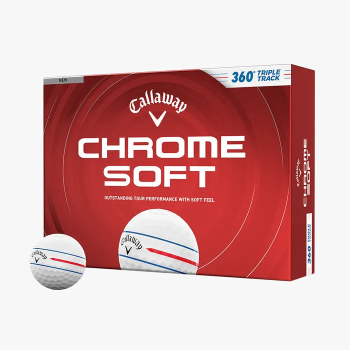 Callaway 2026 Chrome Soft 360 Triple Track Golf Balls 12pk - White