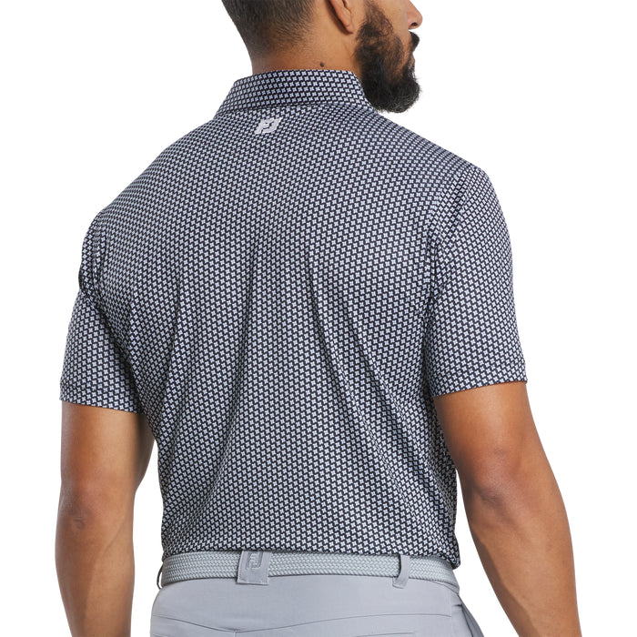 FOOTJOY MENS HOUNDSTOOTH GEO LISLE POLO