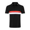 FOOTJOY MENS DOUBLE CHEST BAND STRIPE PIQUE POLO