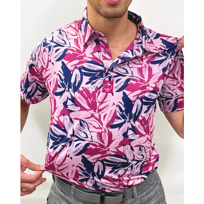 Pins & Aces Brushed Floral Polo