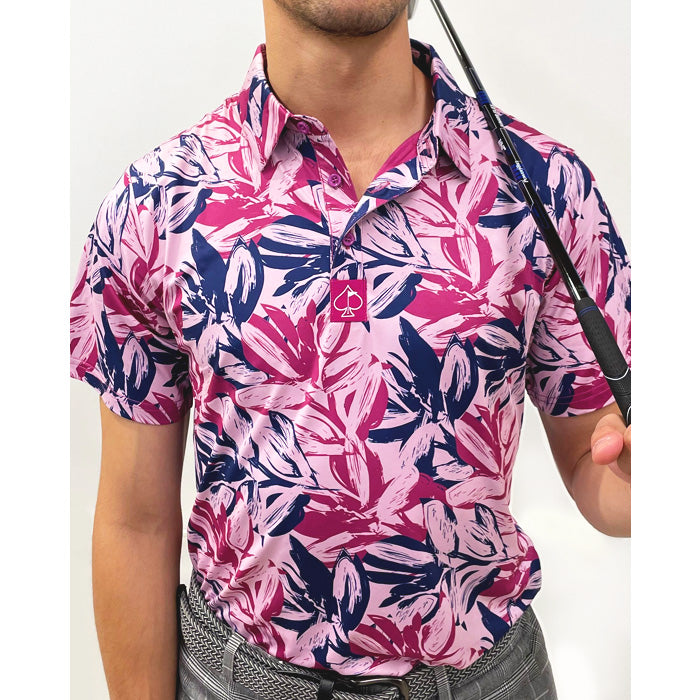 Pins & Aces Brushed Floral Polo
