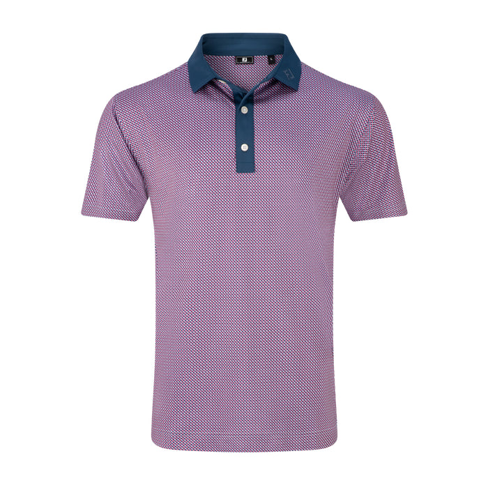 FOOTJOY MENS LATTICE PRINT POLO