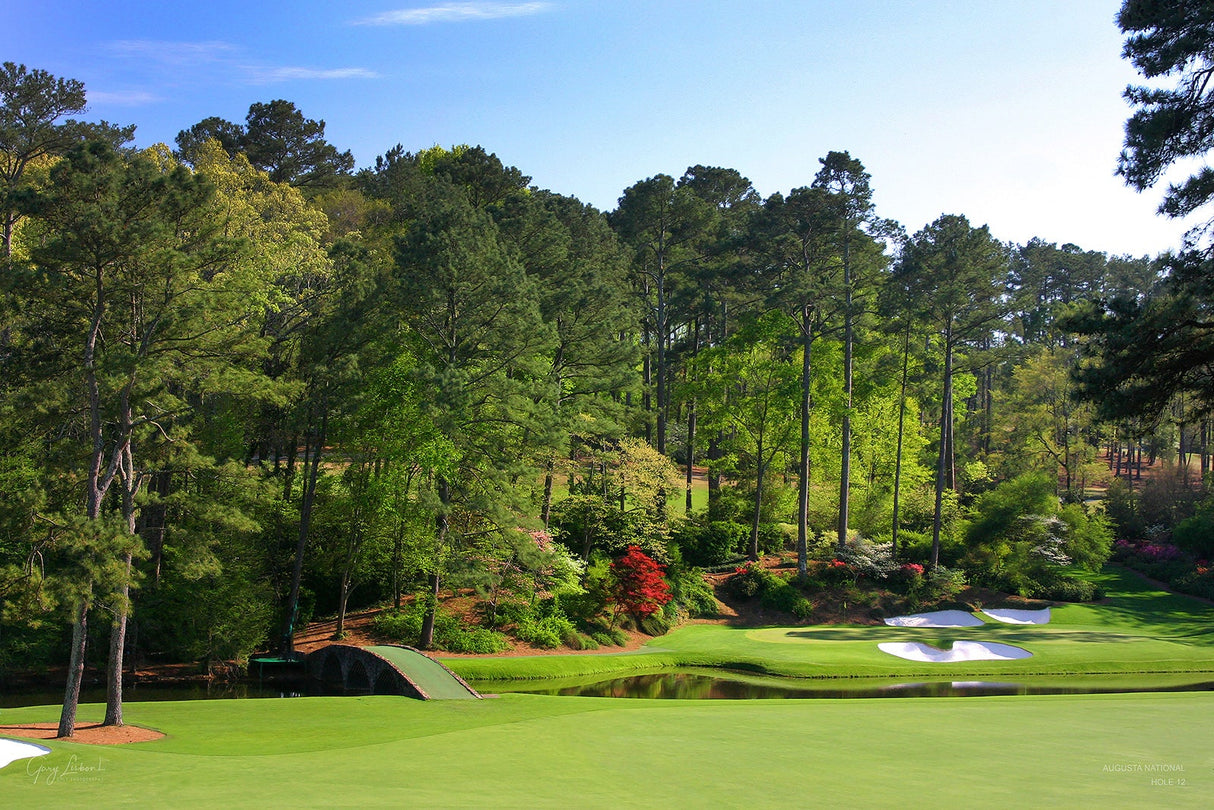 Gary Lisbon Golf Photography Medium Canvas Augusta - 12th Hole