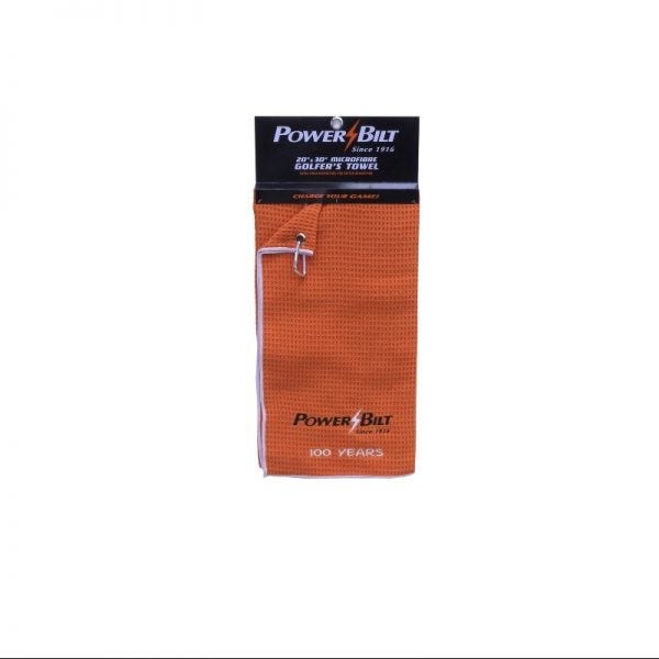 PowerBilt Microfibre Golf Towel - Orange