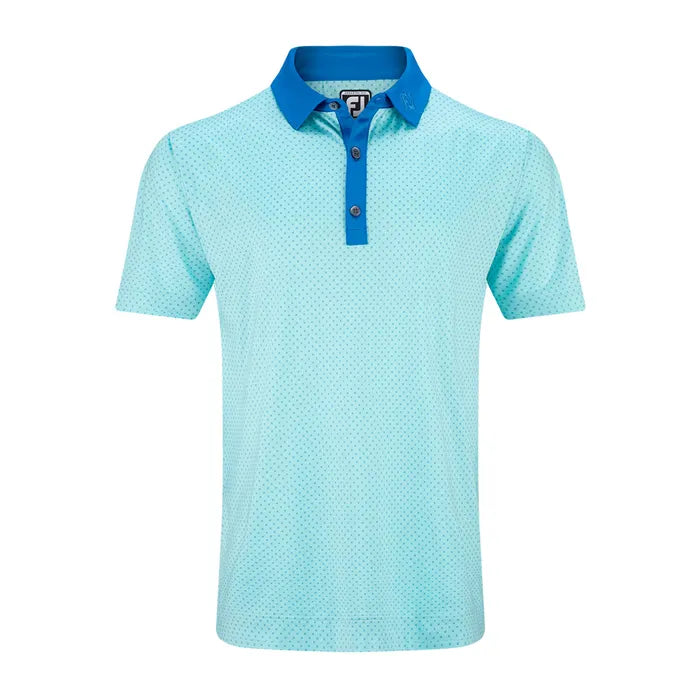 FOOTJOY MENS LISLE MICROFLOWER POLO