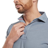 FootJoy Etched Texture Print Lisle Polo - Flint