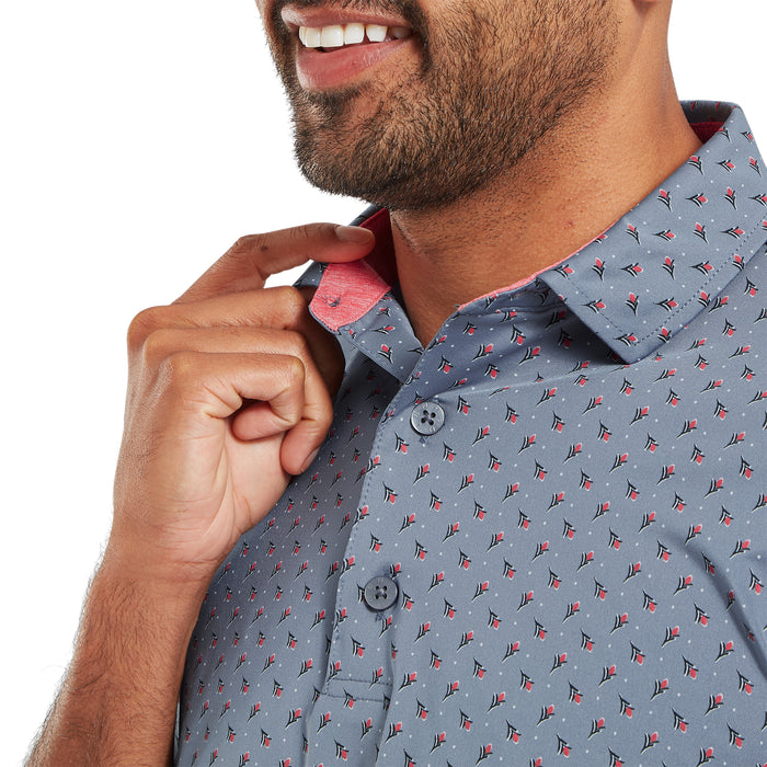 Footjoy Mens Flower Bud Foulard Polo